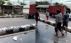Viral Aksi Warga Bali, Bantu Kumpulkan Ikan dari Truk yang Kecelakaan