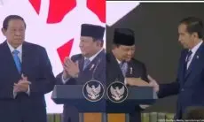 Perbedaan Gestur Prabowo Saat Salaman dengan Jokowi dan SBY di Acara Peluncuran Danantara Jadi Sorotan