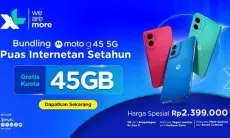 XL Axiata dan Motorola Luncurkan Bundling Moto G45 5G, Tawarkan Bonus Kuota 45GB Setahun