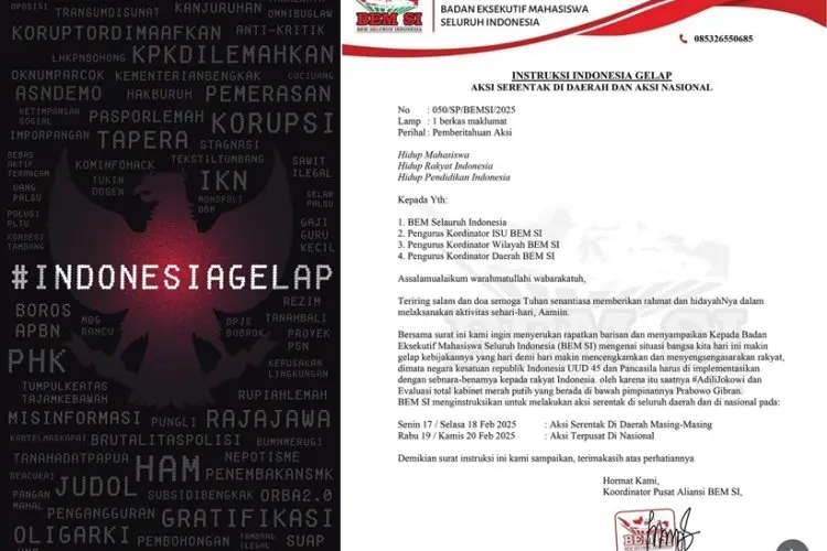 Hashtag #Indonesiagelap Trending di X, Seruan Aksi Massa Layangkan Protes ke Pemerintah Digelar Hari Ini