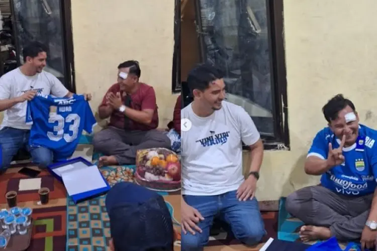 Ketua Viking dan Bobotoh Kunjungi Pria Korban Pengeroyokan Gegara Pakai Jersey Persib di Stasiun Jatinegara
