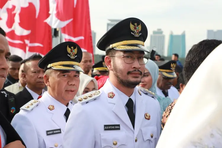 Debut Perdana Usai Dilantik sebagai Bupati, Jeje Govinda Hadiri Sertijab Gubernur Jabar