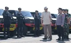 Polri Terima KendaraanTaktis Maung MV3 dari Kemenhan