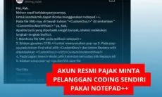 Bikin Geleng Kepala, Akun Dirjen Pajak Minta Pelanggan Coding Sendiri Jika Ada Kendala