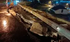 Belum Lama Dilewati Camat, eh Kini Jalan Menuju Underpass Batutulis Amblas