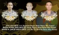 Profil Tiga Polisi yang Gugur Saat Gerebek Sabung Ayam di Lampung