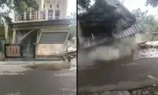 Viral Detik-detik Rumah di Purwakarta Roboh hingga Buat Warga Histeris