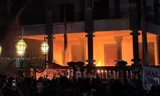 Aksi Tolak UU TNI di Malang Berakhir Ricuh, Gedung DPRD Dibakar