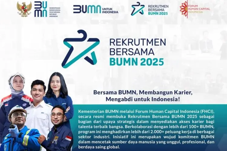 Rekrutmen Bersama BUMN 2025 Resmi Dibuka! Lebih dari 2.000 Lowongan Menanti, Ini Cara Daftarnya