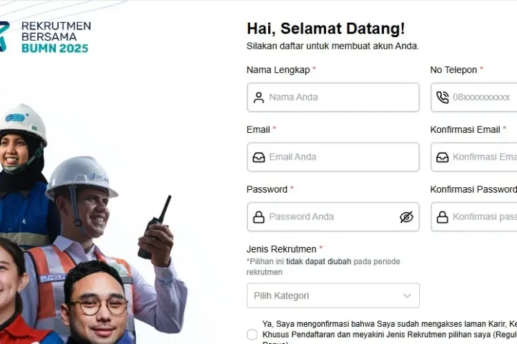 Cara Daftar dan Aktivasi Akun Rekrutmen Bersama BUMN 2025, Simak Langkahnya!