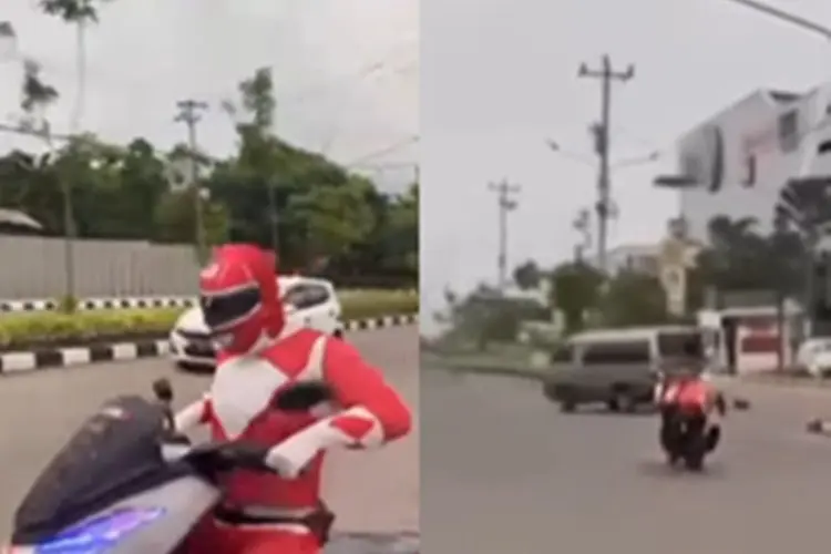 Cosplay Jadi Power Rangers, Pria Ini Kecelakaan Usai Kebut-kebutan