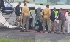 Menteri Bahlil Lahadalia Tuai Sorotan Usai Terlihat Turun dari Jet Pribadi di Solo