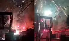 Toko Petasan Terbakar di Leuwiliang, Langit Bogor Dipenuhi Kembang Api