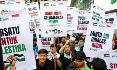 FOTO: Aksi Solidaritas Darul Hikam untuk Palestina