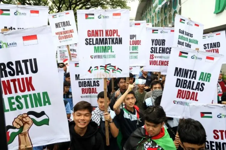 FOTO: Aksi Solidaritas Darul Hikam untuk Palestina