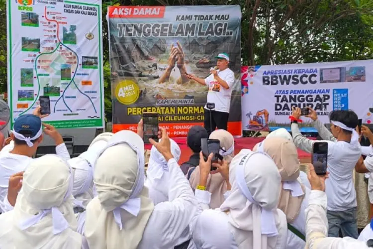 Aksi Damai, 3.000 Warga Bojongkulur Minta Percepatan Normalisasi Sungai Cikeas dan Sungai Cileungsi