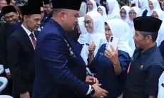 Lantik 329 Kepsek, Bupati Rudy Susmanto Minta Didik Siswa Dengan Hati