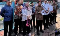 Wabup Bogor Jaro Ade Hadiri Peluncuran Bus Transjabodetabek Rute Blok M-Bogor