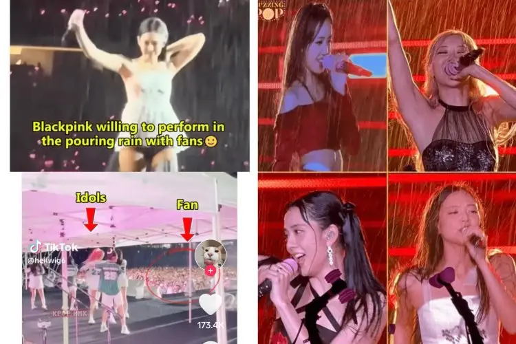 Berbeda dengan BLACKPINK yang Hujan-hujanan, IVE Memilih Berteduh saat Konser di Tengah Hujan Deras