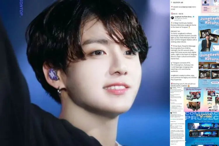 Keluar Wajib Militer Besok, Penggemar Ubah Yongsan Seoul jadi Negeri Jungkook BTS