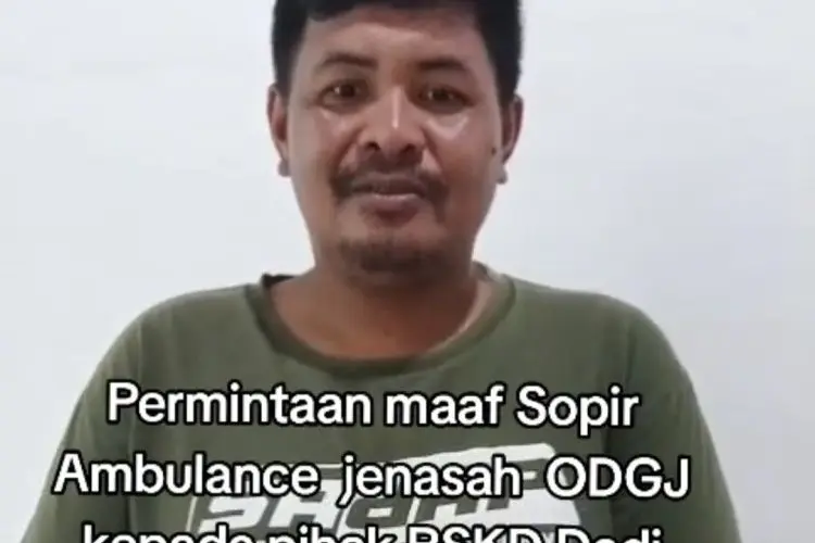 Sempat Viral, Sopir Ambulans yang Antar Jenazah Bareng Penunjuk Arah Sesama ODGJ Minta Maaf