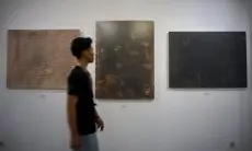 FOTO: Pameran Lukisan Abstrak Meditatif Purnama (dan) Tilem Karya Iswanto Soerjanto
