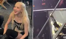 Rose BLACKPINK Jatuh di Tangga Panggung saat Ingin Menghampiri Penggemar di Penampilan 'APT'