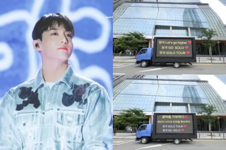 Penggemar Tuntut HYBE untuk Menggelar Tur Solo Jungkook BTS dengan Mengirim Truk Protes