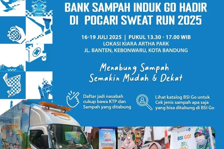 Ajak Warga Nabung Sampah, DLH Kota Bandung Hadirkan BSI Go di Pocari Sweat Run 2025