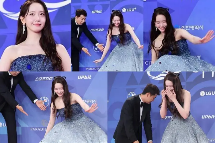 Momen YoonA Girls' Generation Terpeleset di Karpet Merah Blue Dragon Series Awards ke-4 Viral