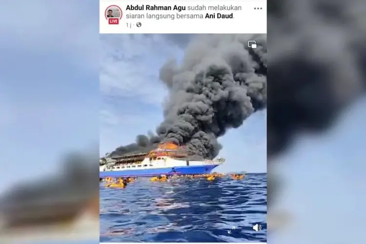 Lima Orang Dilaporkan Tewas dalam Tragedi Kebakaran KMP Barcelona 5 di Perairan Talise
