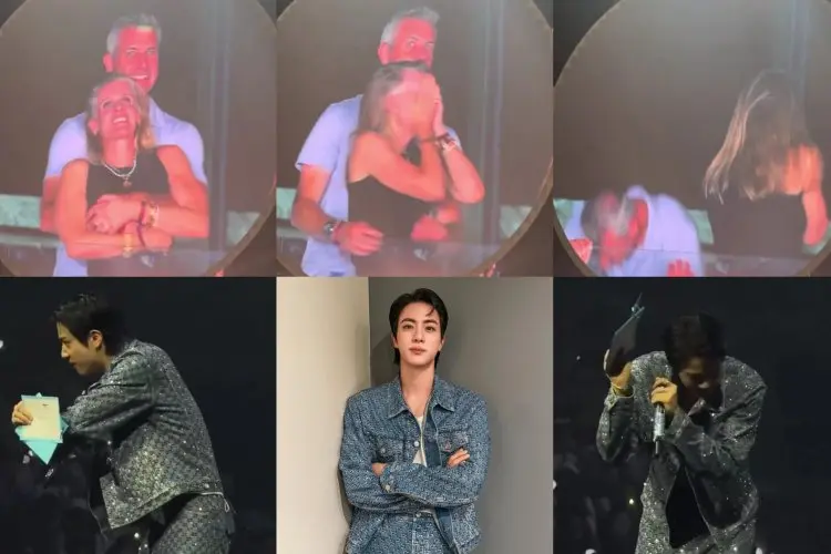 Jin BTS Parodikan Kamera Viral Coldplay 'Perselingkuhan CEO-HRD' di Konser Solo Jepang