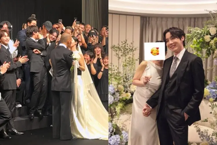 J-Hope BTS Gandeng Tangan Pengantin Wanita di Pernikahan Penata Gaya Artis, Netizen: Mencoba Ganti Suami