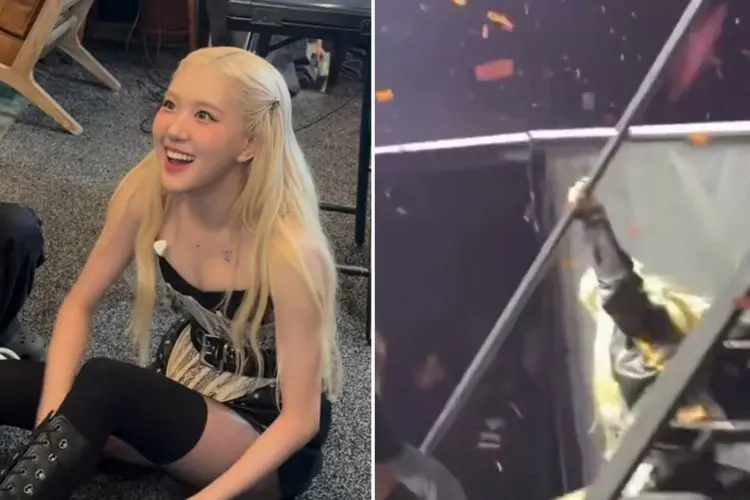 Rose BLACKPINK Jatuh di Tangga Panggung saat Ingin Menghampiri Penggemar di Penampilan 'APT'