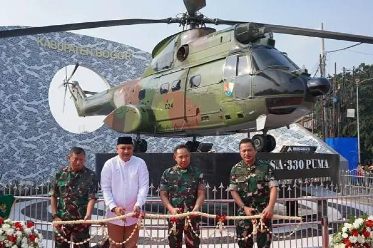 Kabupaten Bogor Jadi Lokasi Monumen Helikopter SA 330 Puma Pertama di Dunia, Bupati Rudy Susmanto: Ini Penghormatan
