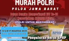 Polda Jabar Gelar Gerakan Pangan Murah, Salurkan Beras SPHP Harga Terjangkau