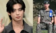Foto Pertama Cha Eun Woo Pakai Seragam Militer saat Wamil Viral