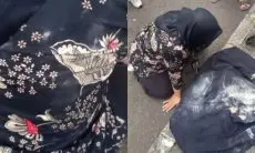 Viral! Ibu Pulang Kerja Jadi Korban Salah Sasaran Demo Ricuh di DPR, Laptop Hancur dan Menangis Histeris