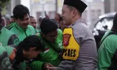 Di Bogor, Kapolres Bogor Ajak Pengemudi Ojol Lakukan Salat Gaib untuk Almarhum Affan Kurniawan