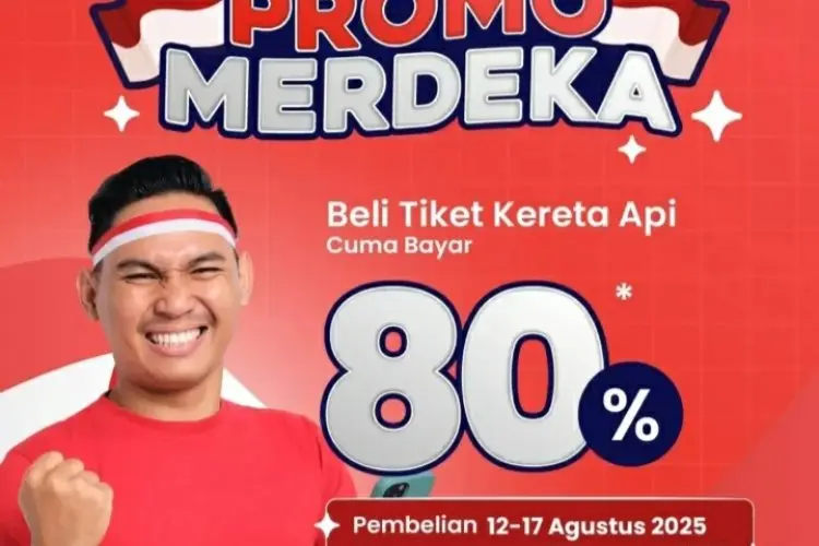 KAI Beri Diskon 20% Tiket Kereta untuk Keberangkatan 17 Agustus 2025