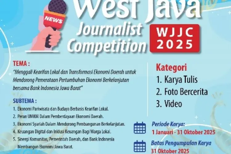 Usung Potensi Lokal, BI Jabar Kembali Gelar West Java Journalist Competition 2025