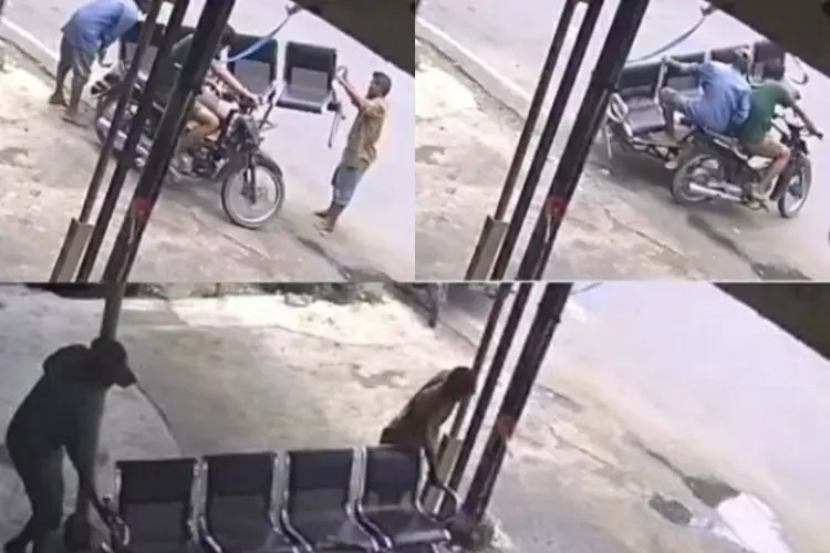 Viral, Aksi Pencurian Kursi Besi di Medan Terekam CCTV, Pelaku Nekat Jalankan Aksinya di Siang Bolong