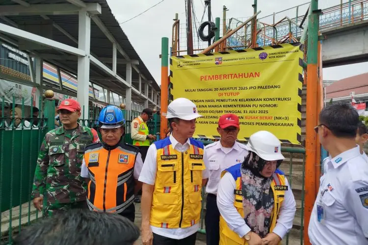 Segera Dibongkar, Wali Kota Bogor Pantau Penutupan JPO Paledang