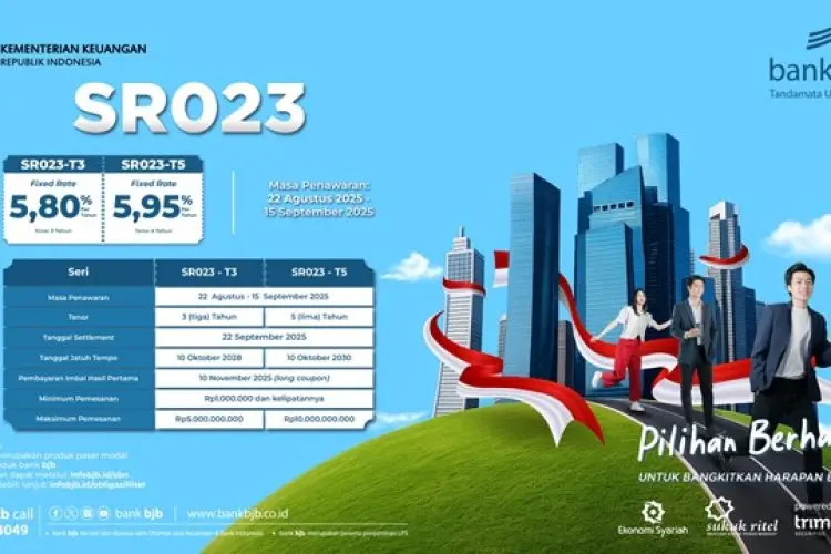 bank bjb Buka Penawaran SR023, Investasi Syariah yang 100% Dijamin Negara