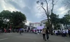 Mahasiswa Kepung DPRD Jabar, Kritik Kebijakan Pengamanan Presiden Prabowo