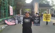 Protes Tindakan Represif Aparat, Puluhan Pemuda Kab Bandung Gelar Aksi Unjuk Rasa