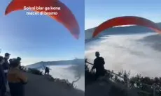 TNBTS Selidiki Aksi Paralayang di Kawasan Bromo yang Viral di Media Sosial