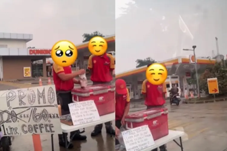 Viral Pegawai SPBU Shell Jual Kopi Literan di Pinggir Jalan saat Stok BBM Kosong