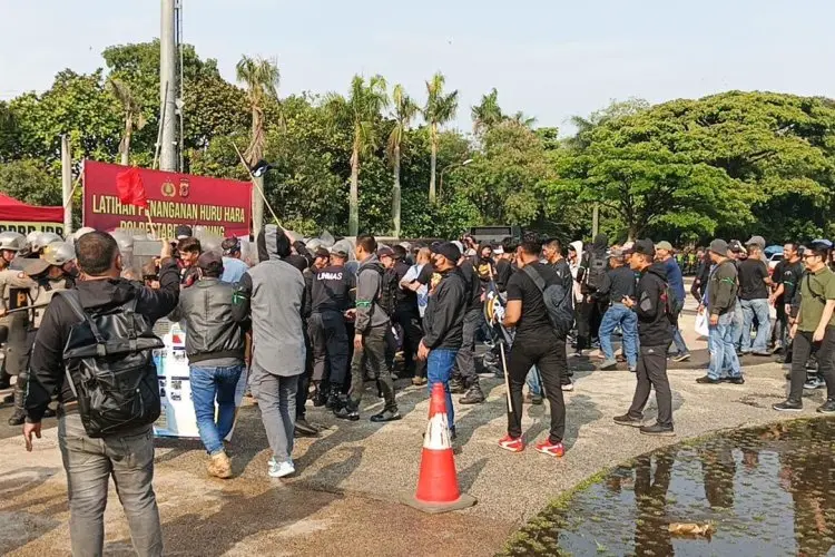 Polrestabes Bandung, Gelar Latihan Pengendalian Massa Anti Huru Hara