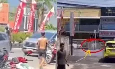Viral! Pencuri Motor Lepas Tembakan di Siang Bolong Dekat Kantor Polisi Lampung